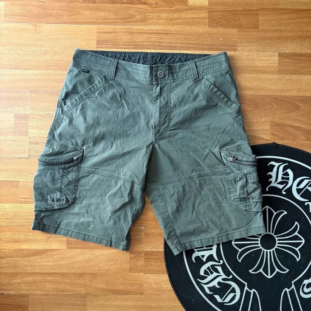 Kuhl Vintage Patina Dye Cargo Shorts Men Size 34 Gray Outdoor Hiking